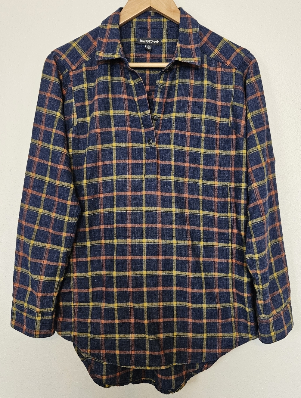 TOAD & CO Carin Popover Tunic Flannel Small